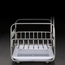 Load image into Gallery viewer, Dishcloth Holder Stainless Steel for Towel Cleaning Cloth Draining Organize Sponge Dish Holder Rack Shelf
