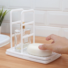 Load image into Gallery viewer, Multi-Function Kitchen Desktop Rag Rack Dish Cloth Drain Free Punching Sponge Soap Shelf Storage
