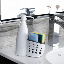 Load image into Gallery viewer, Two-in-one Dispenser And Multifunction Liquid Detergent Storage Box Sponge Container Drainboard Soap Holder

