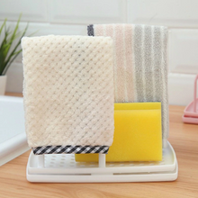 Load image into Gallery viewer, Multi-Function Kitchen Desktop Rag Rack Dish Cloth Drain Free Punching Sponge Soap Shelf Storage
