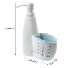 Load image into Gallery viewer, Two-in-one Dispenser And Multifunction Liquid Detergent Storage Box Sponge Container Drainboard Soap Holder
