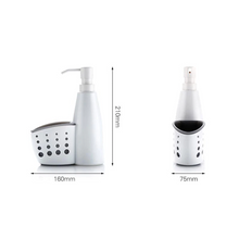 Load image into Gallery viewer, Two-in-one Dispenser And Multifunction Liquid Detergent Storage Box Sponge Container Drainboard Soap Holder
